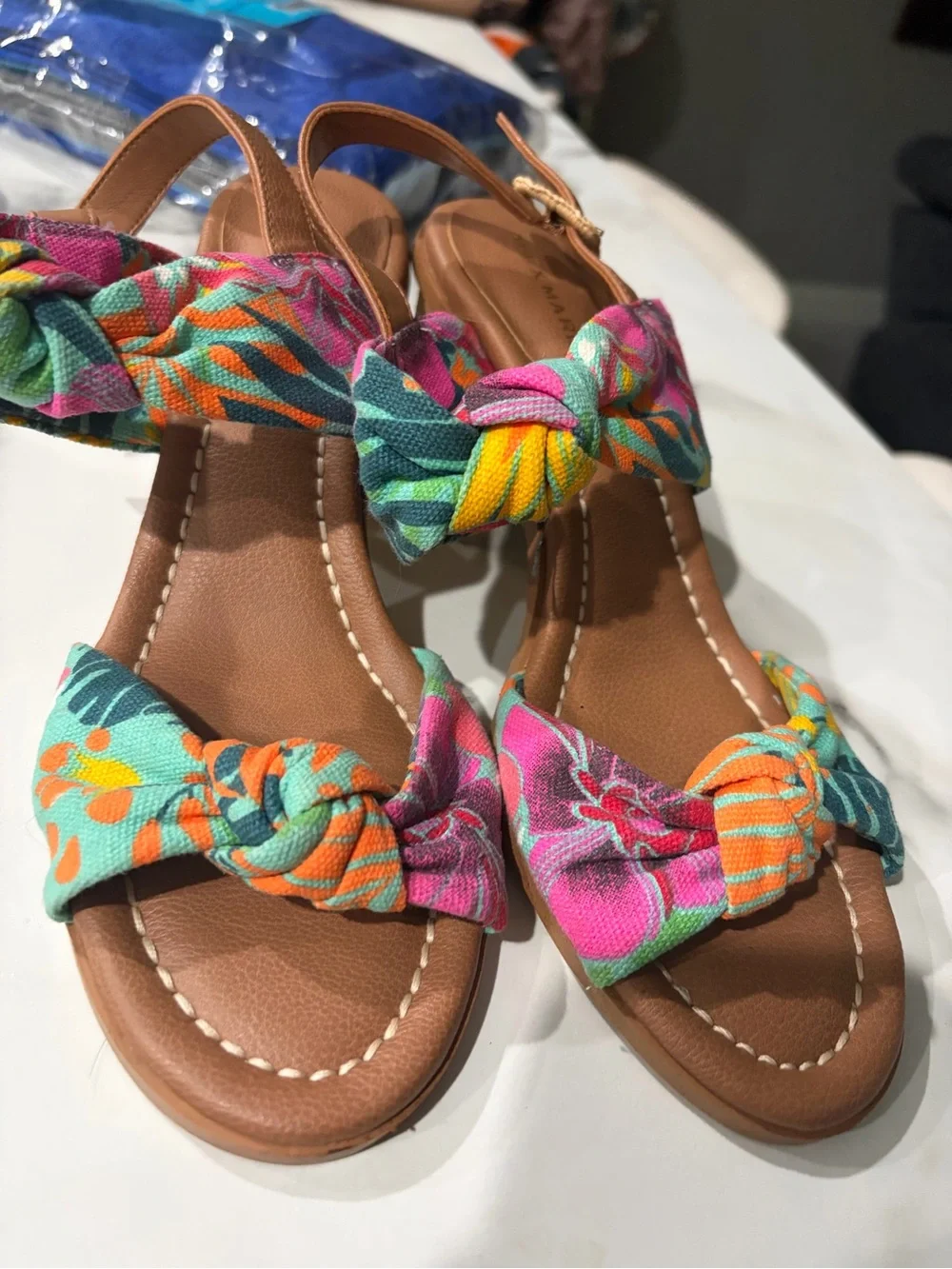 Women's Floral Knot Slingback Sandals - Multicolor